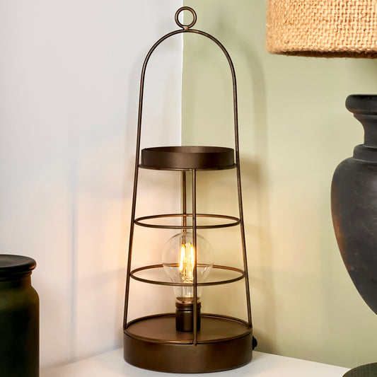 Industrial Caged Table Lamp