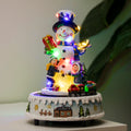 Light Up Musical Snowman Christmas Scene With Moving Train