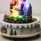 Light Up Musical Snowman Christmas Scene With Moving Train