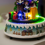 Light Up Musical Carol Singers Christmas Scene With Moving Train