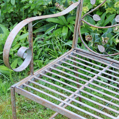 Green Rusted Woodland Garden Bench