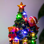 Light Up Musical Teddy Bears Christmas Scene With Moving Train