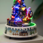 Light Up Musical Christmas Scene With Moving Train