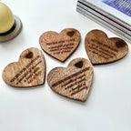 Set Of Love Heart Recipe For Life Coasters