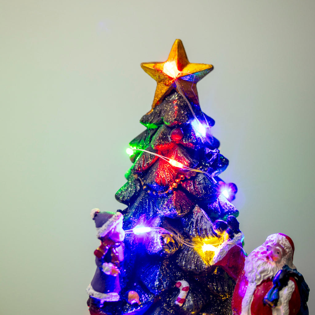 Light Up Musical Christmas Scene With Moving Train