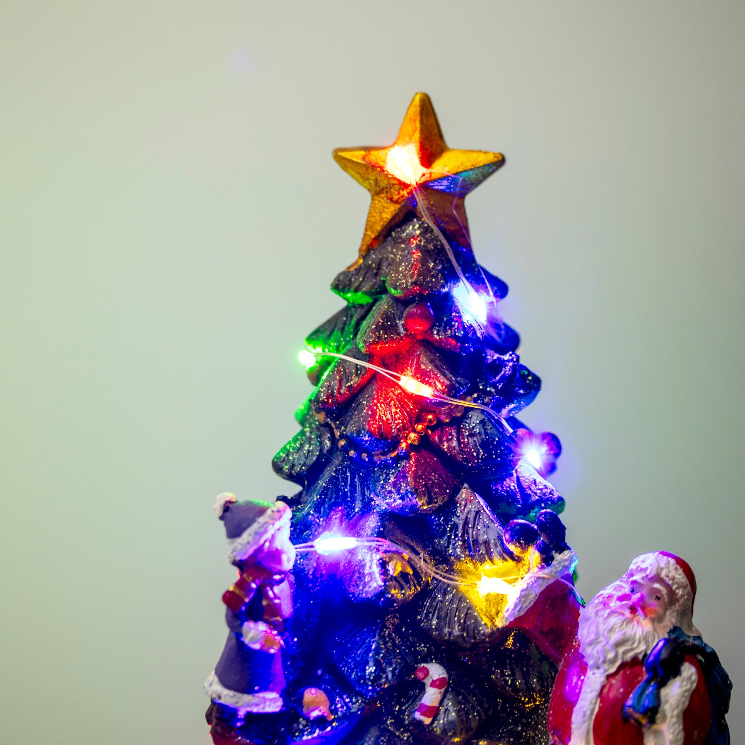 Light Up Musical Christmas Scene With Moving Train