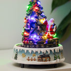 Light Up Musical Christmas Scene With Moving Train