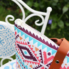 Tribal Aztec Canvas Beach Bag
