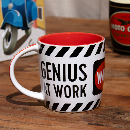 Warning Genius At Work Mug