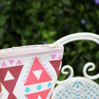 Triangle Aztec Canvas Beach Bag