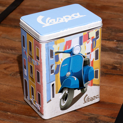 Blue Italian Vespa 3L Storage Tin