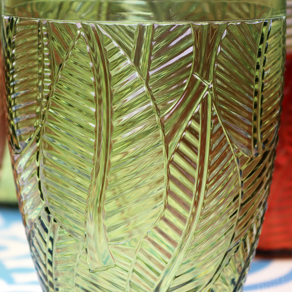 5 Piece Green Leaf Picnic Jug And Tumbler Set