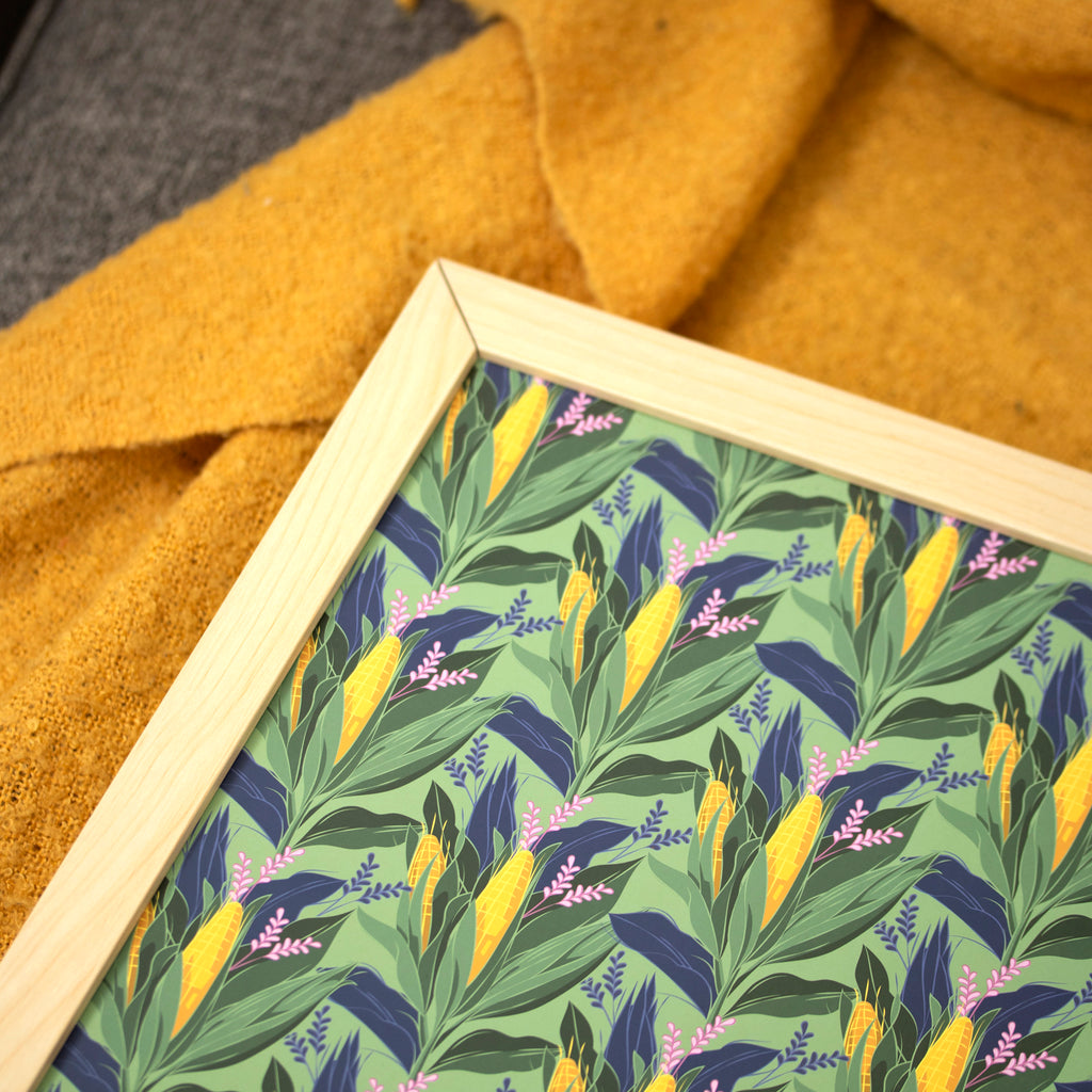 Botanical Sweetcorn Print Laptray