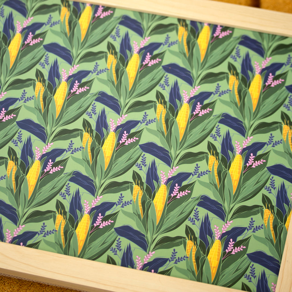 Botanical Sweetcorn Print Laptray