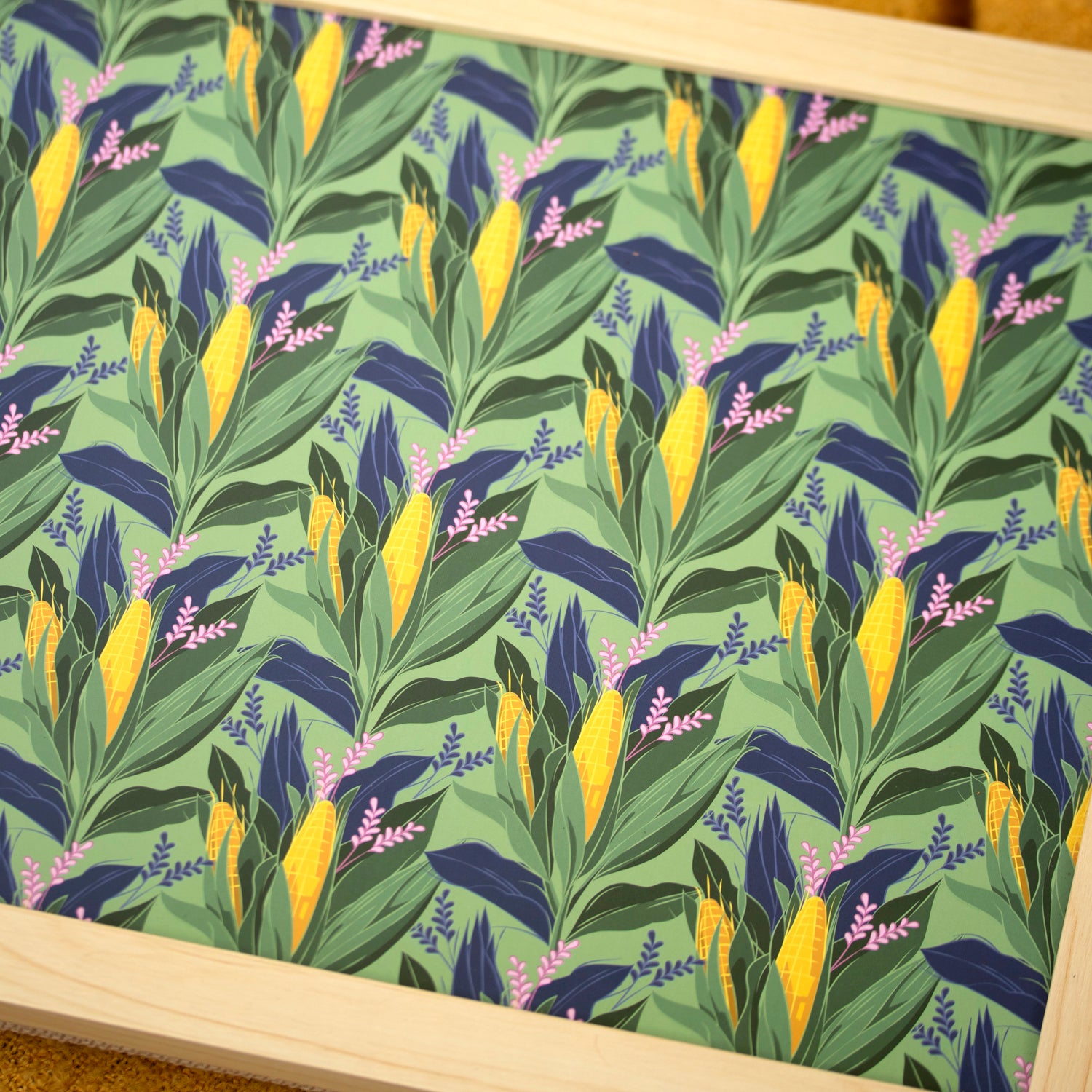 Botanical Sweetcorn Print Laptray