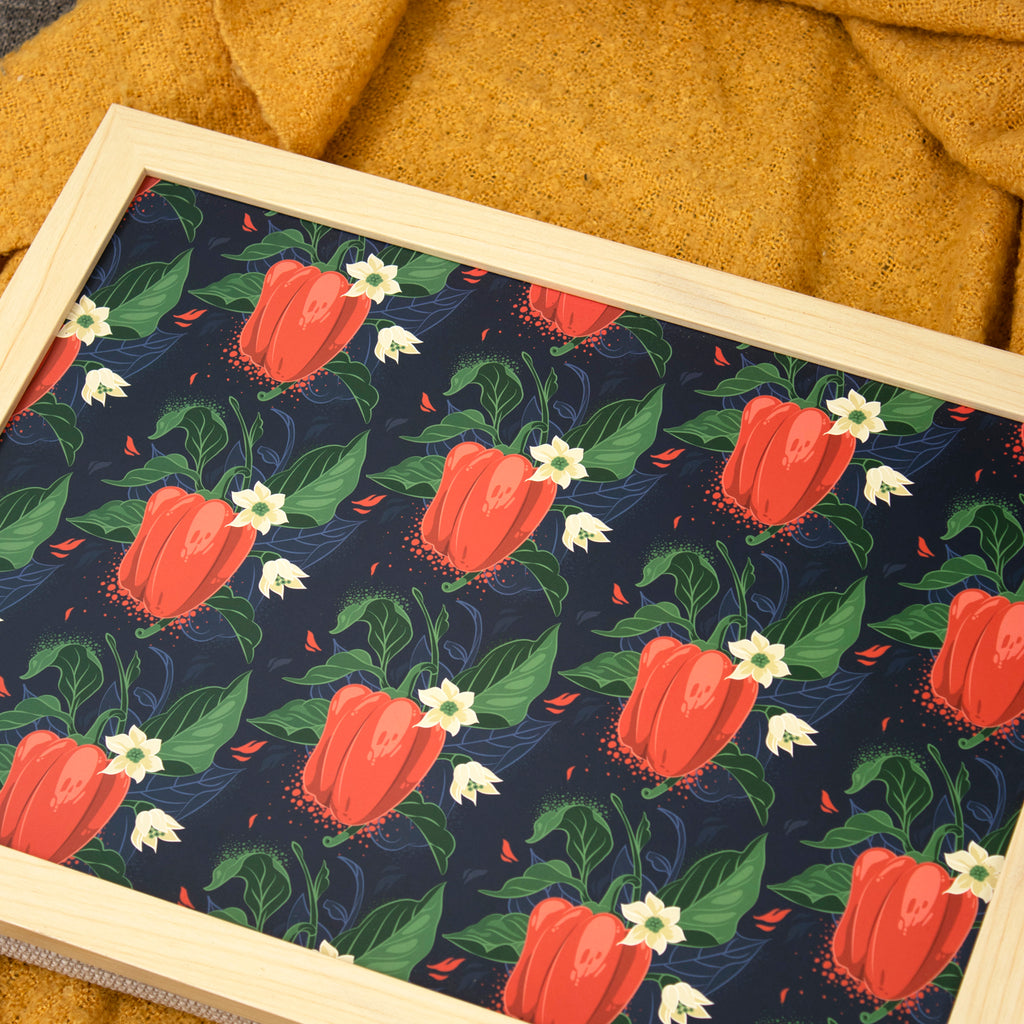 Botanical Paprika Pepper Print Laptray