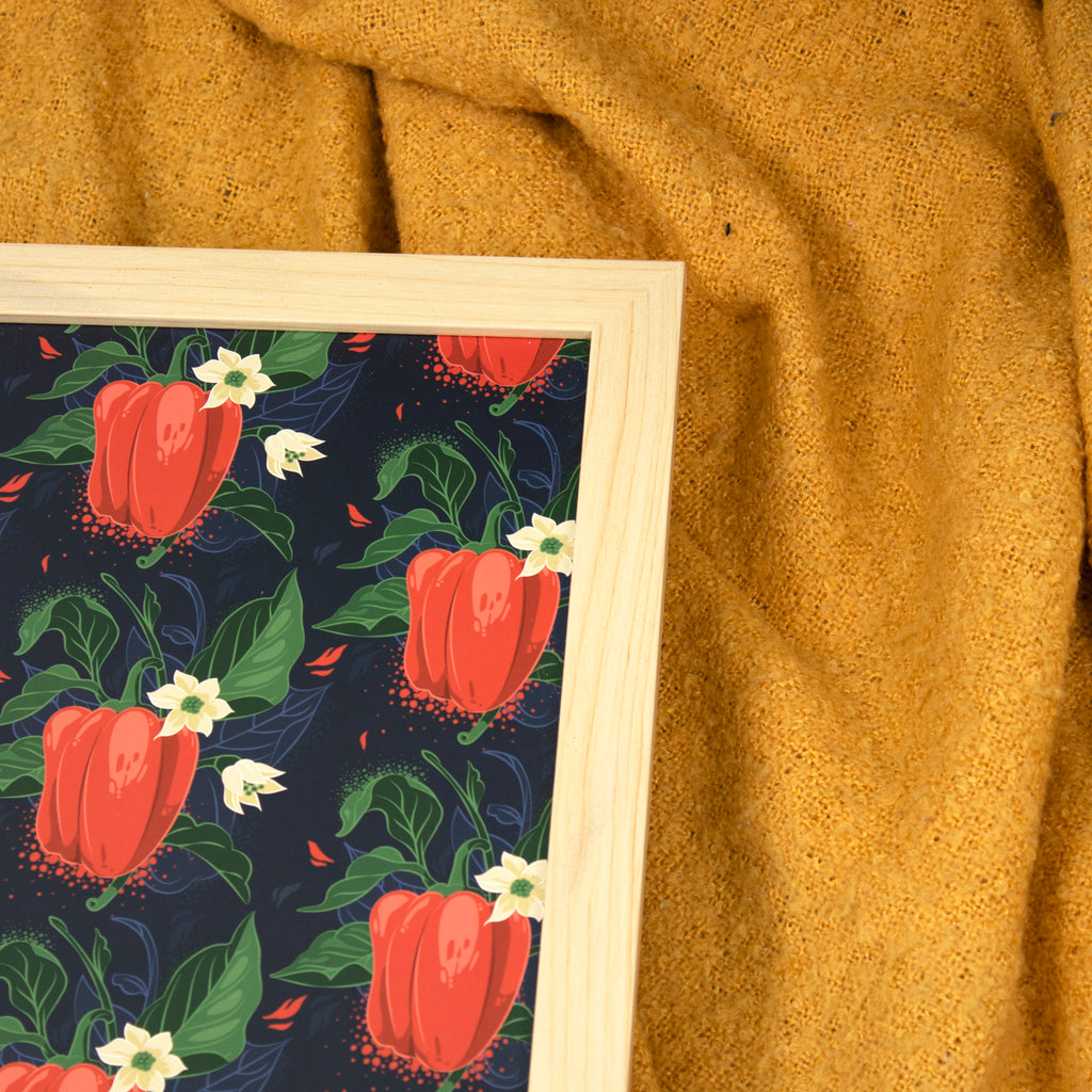Botanical Paprika Pepper Print Laptray