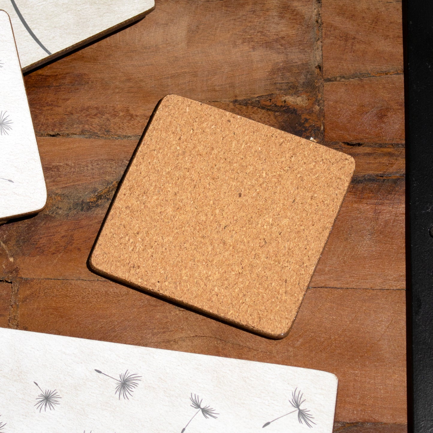 Set Of 4 Grey Dandelion Placemats & Coasters