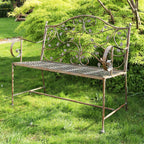 Green Rusted Woodland Garden Bench