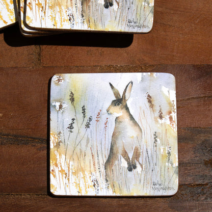 Set Of 4 Country Hares Placemats and Coasters