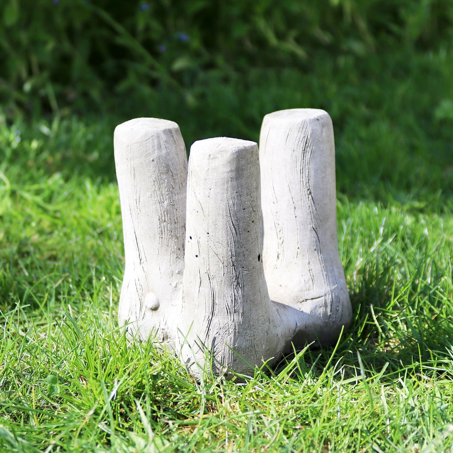 Stone Mushroom Trio Garden Sculpture
