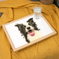 Border Collie Dog Lap Tray