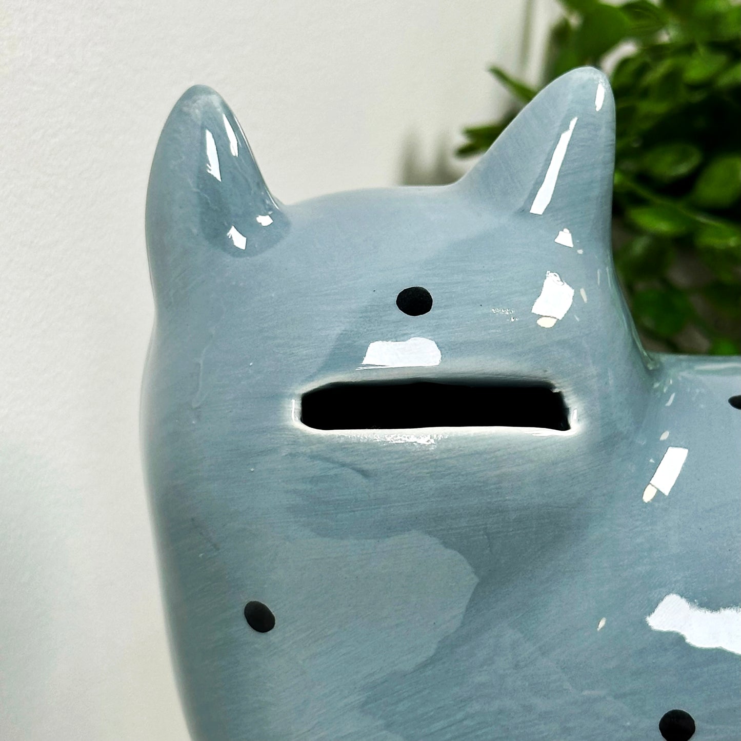 Ceramic Blue Cat Money Box