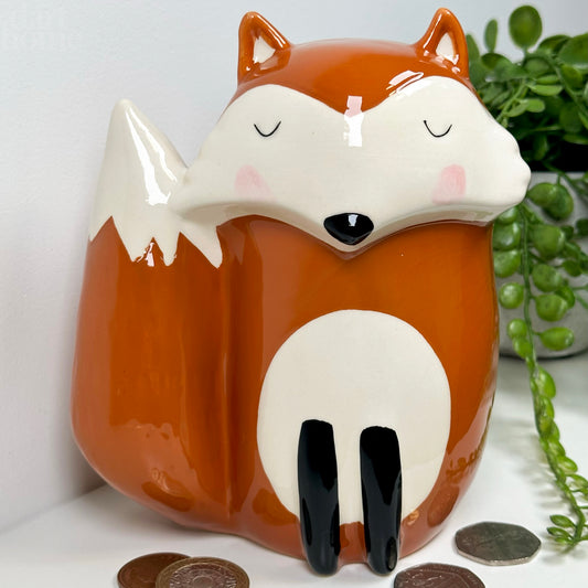 Ceramic Fox Money Box