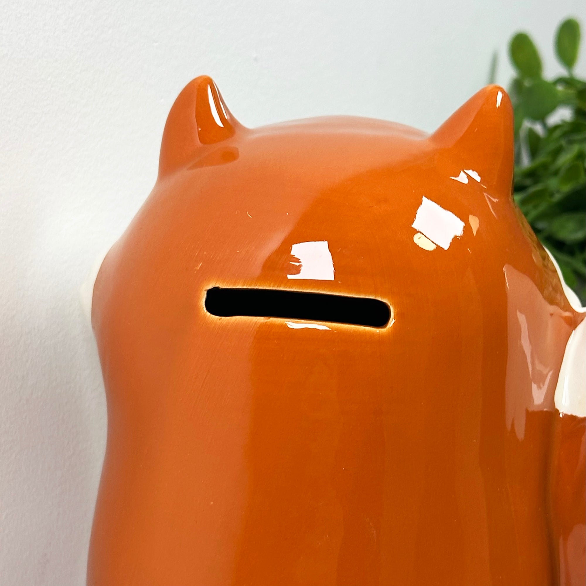 Ceramic Fox Money Box