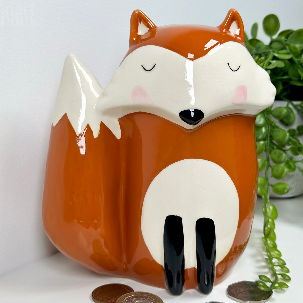 Ceramic Fox Money Box