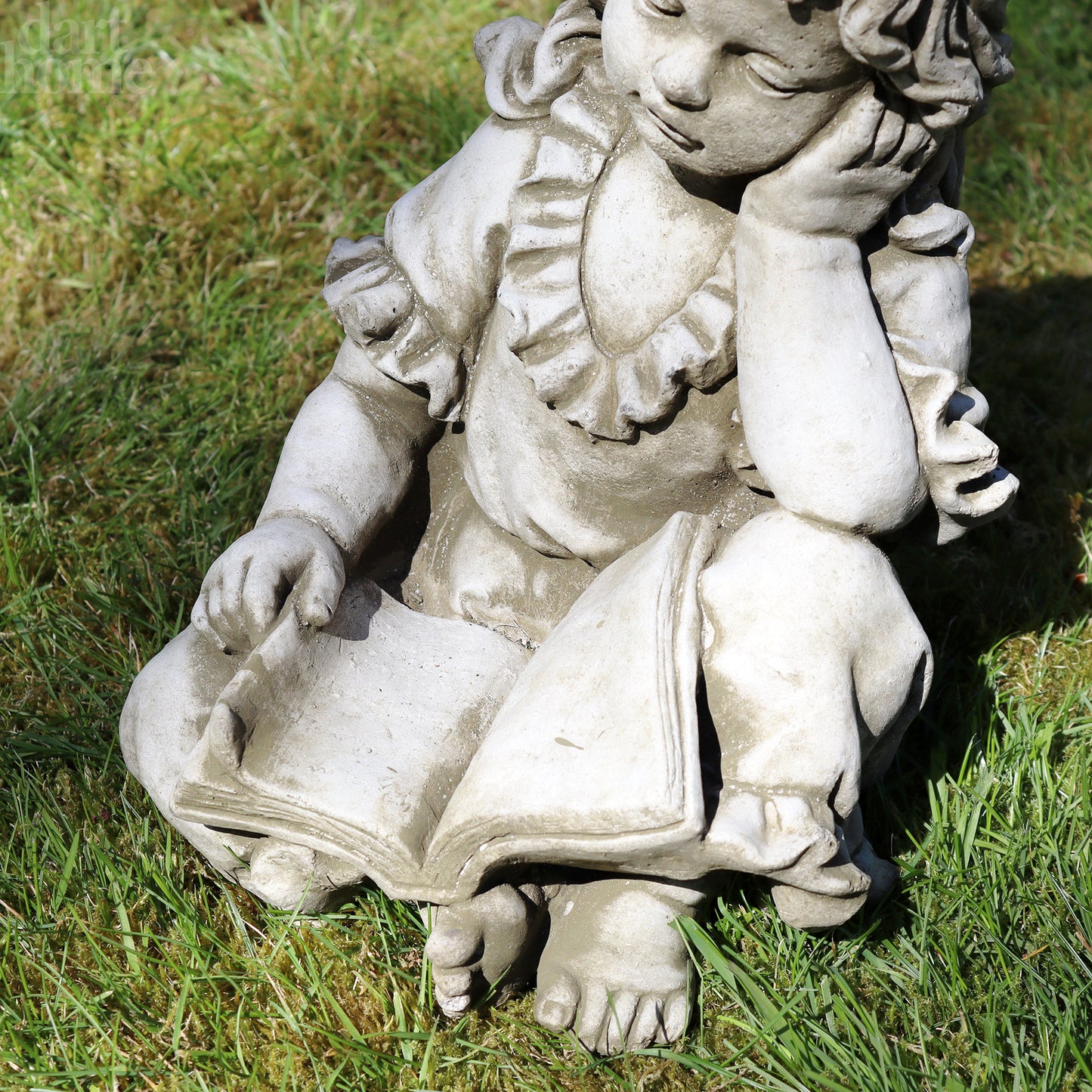 Stone Reading Girl Garden Sculpture