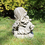 Stone Reading Girl Garden Sculpture