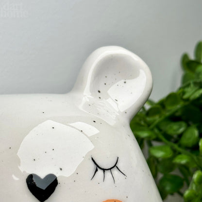 Spardose mit niedlicher Maus aus Keramik