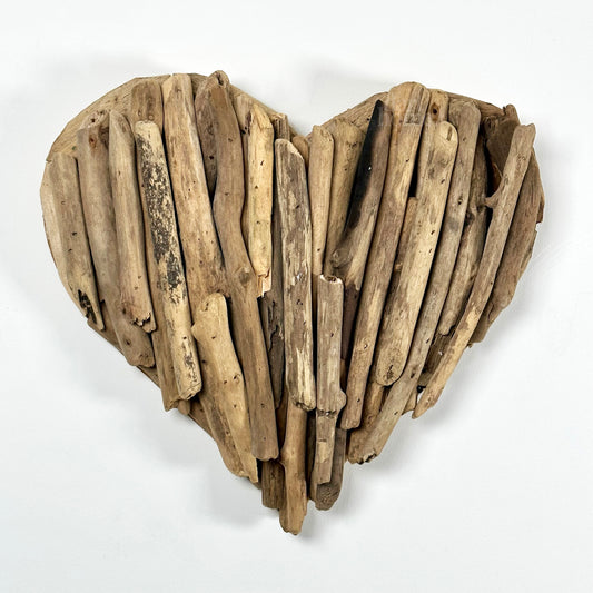 Driftwood Wall Heart Sculpture