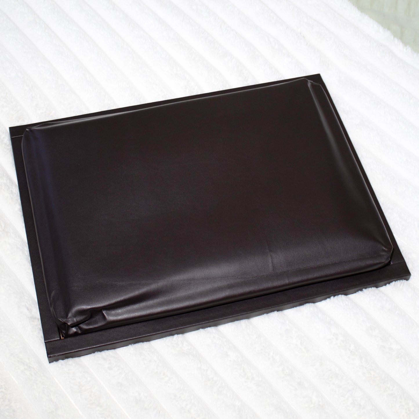 Black Labrador Faux Leather Cushioned Lap Tray