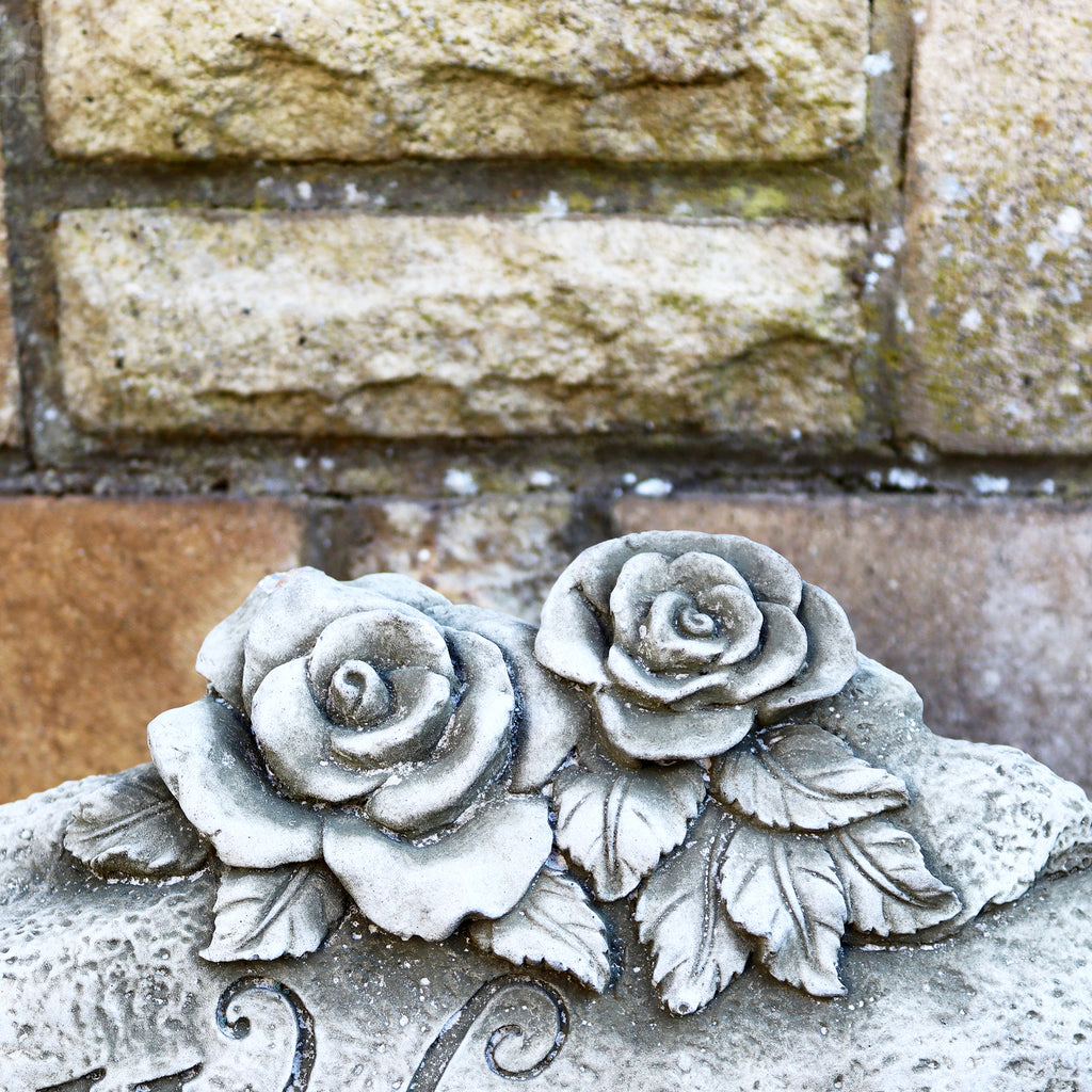 Floral Welcome Stone Sculpture