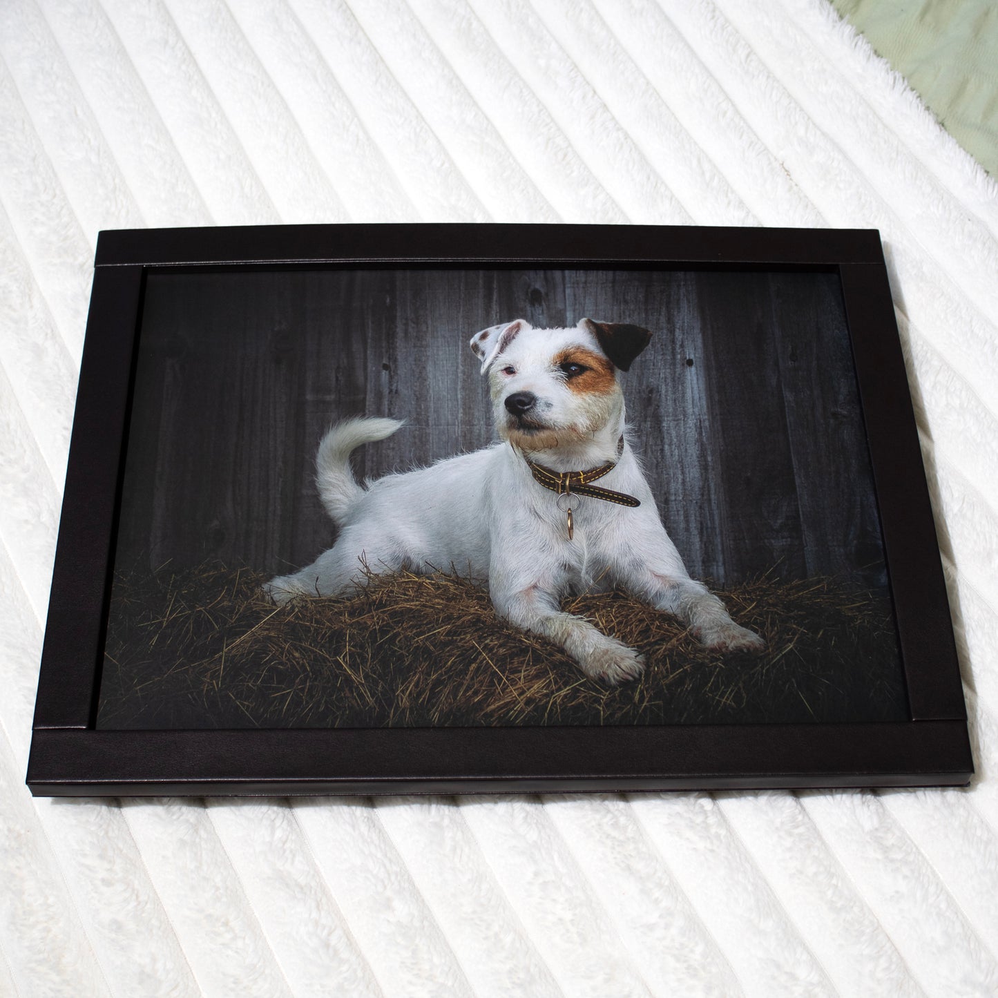 Jack Russell Faux Leather Cushioned Lap Tray