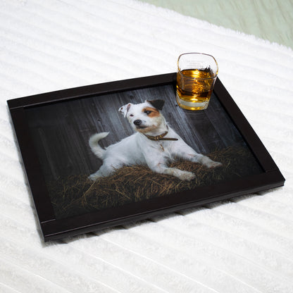 Jack Russell Faux Leather Cushioned Lap Tray