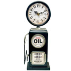 Black Petrol Pump Table Clock