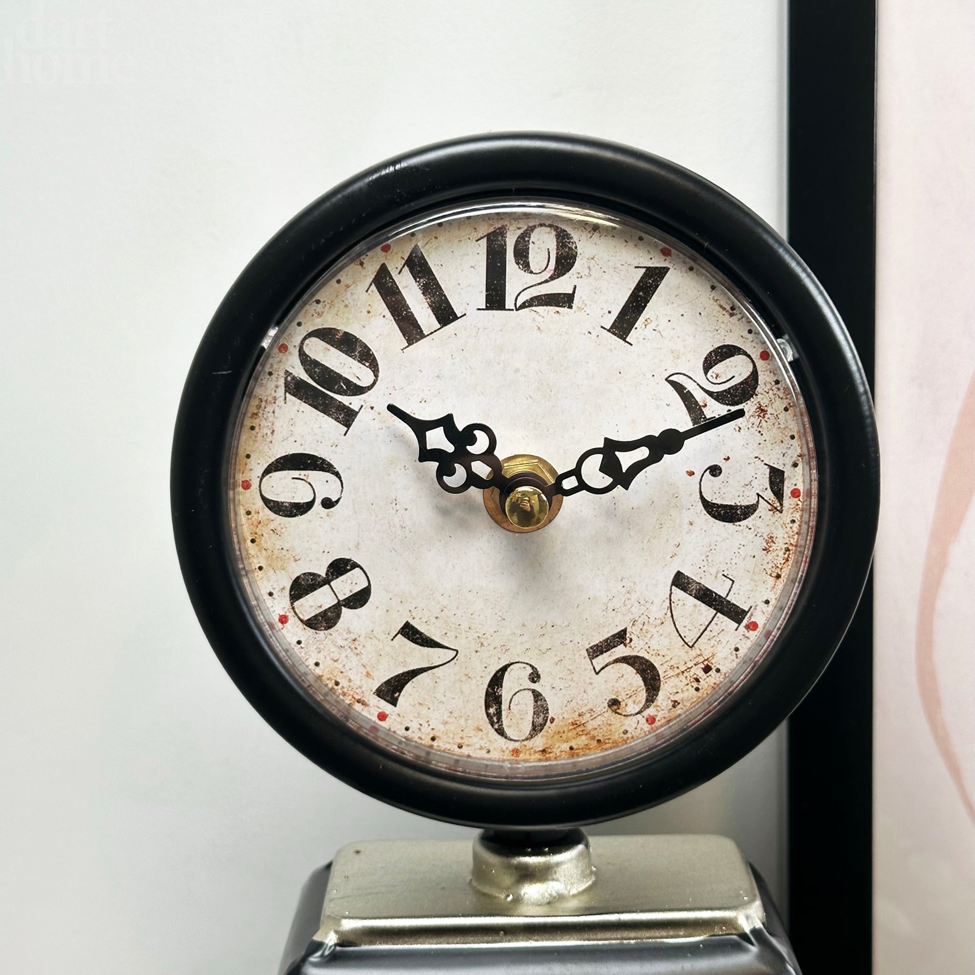 Black Petrol Pump Table Clock