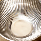 Large Ribbed Stainless Steel Champagne Bowl