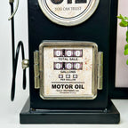 Black Petrol Pump Table Clock
