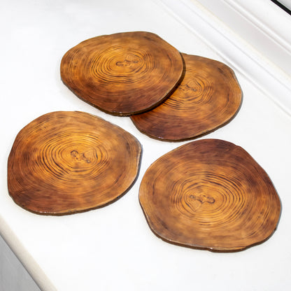 Set of 4 Wild Wood Effect Coasters