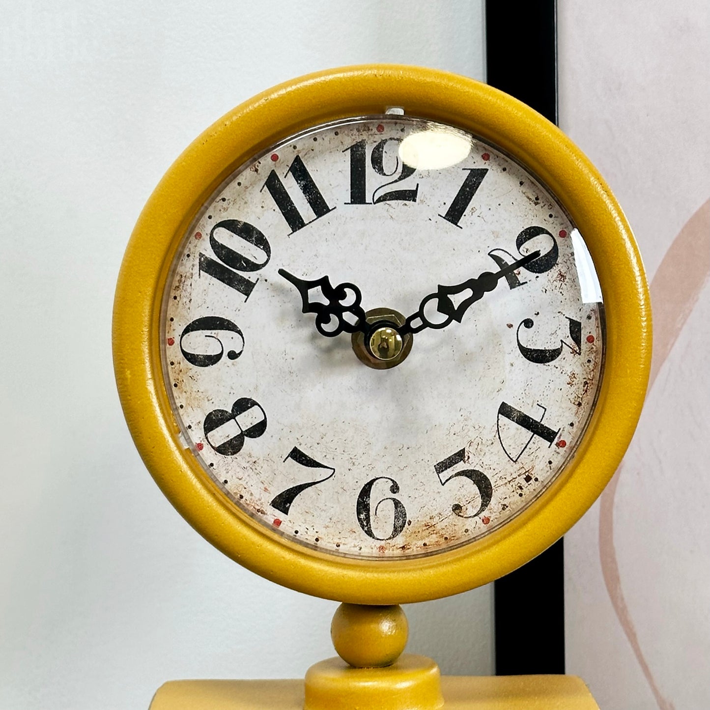 Yellow Petrol Pump Table Clock