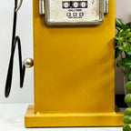 Yellow Petrol Pump Table Clock