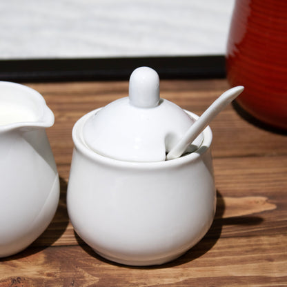 Glossy White Milk And Sugar Set