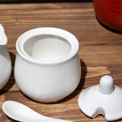 Glossy White Milk And Sugar Set