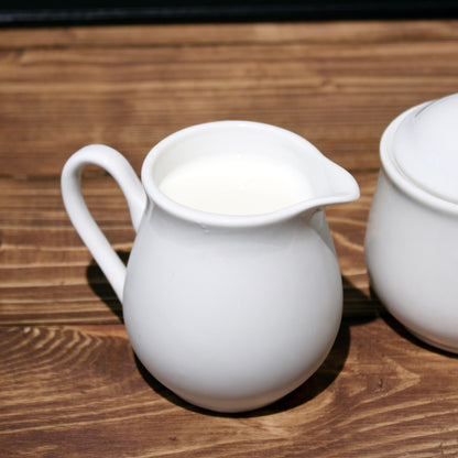 Glossy White Milk And Sugar Set