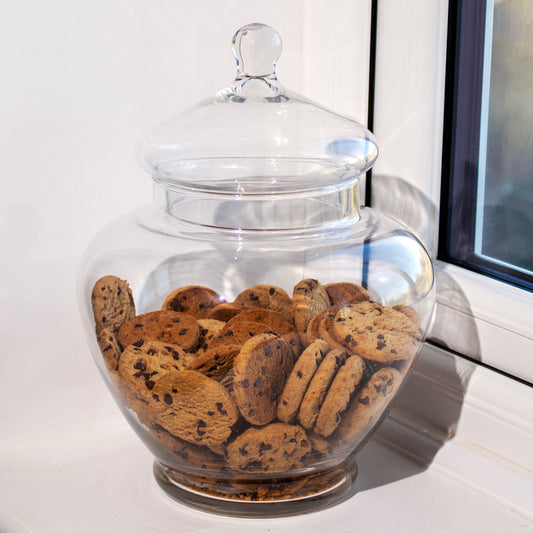 Glass Rounded Top Storage Jar With Lid