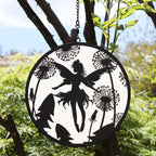 Flower Fairy Hanging Mirror Silhouette